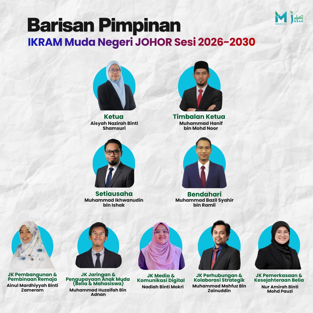 Barisan Pimpinan IKRAM Muda Negeri Johor Sesi 2026-2030