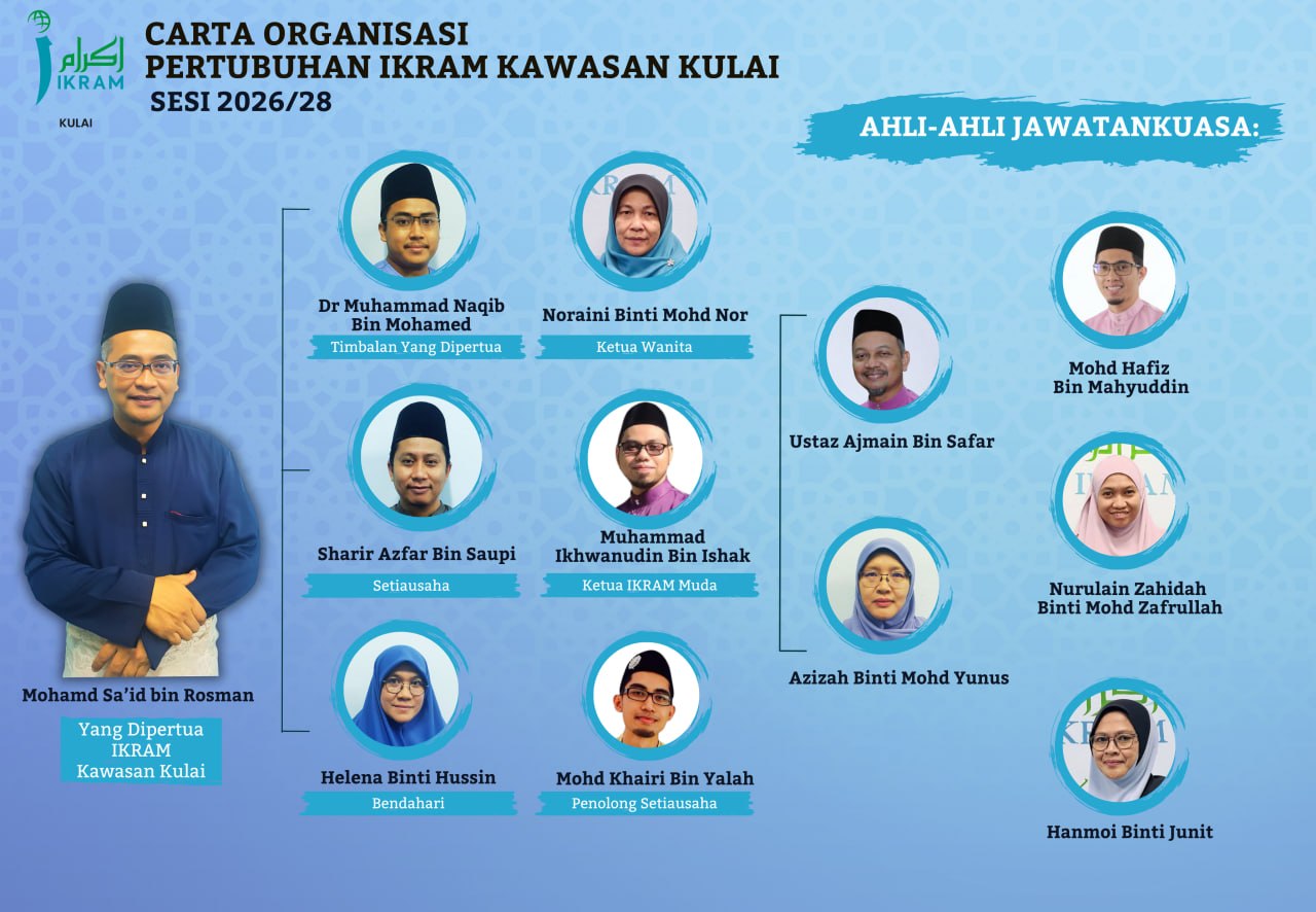Carta Organisasi Pertubuhan IKRAM Kawasan Kulai Sesi 2026/28